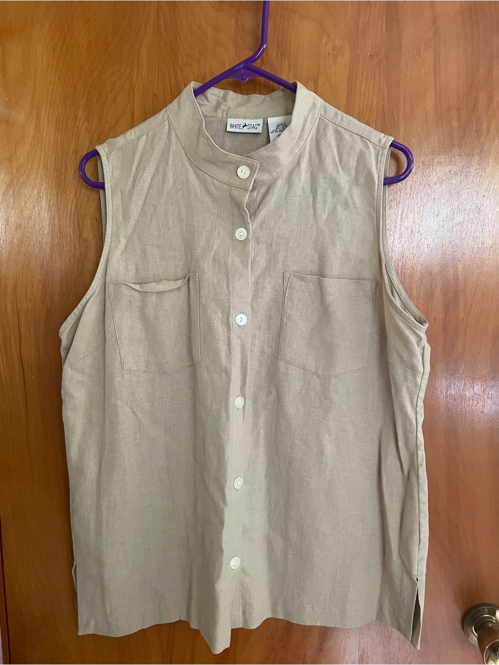 Vintage linen sleeveless top